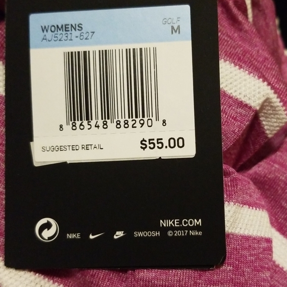  Women's Dri-FIT Victory Stripe Golf Shirts - Picture 2 of 4